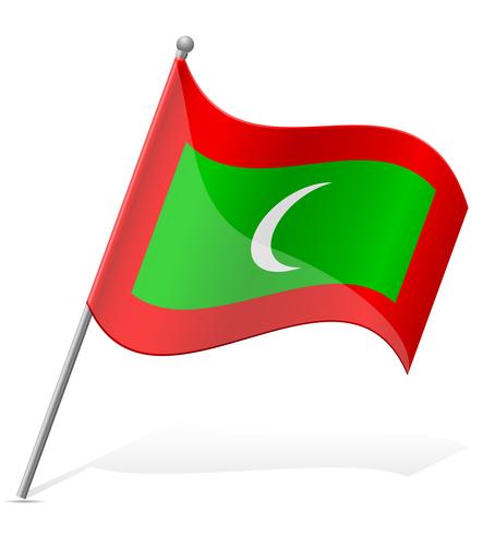 drapeau des Maldives vector illustration