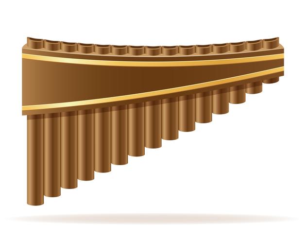 pan flûte vent instruments de musique stock illustration vectorielle vecteur