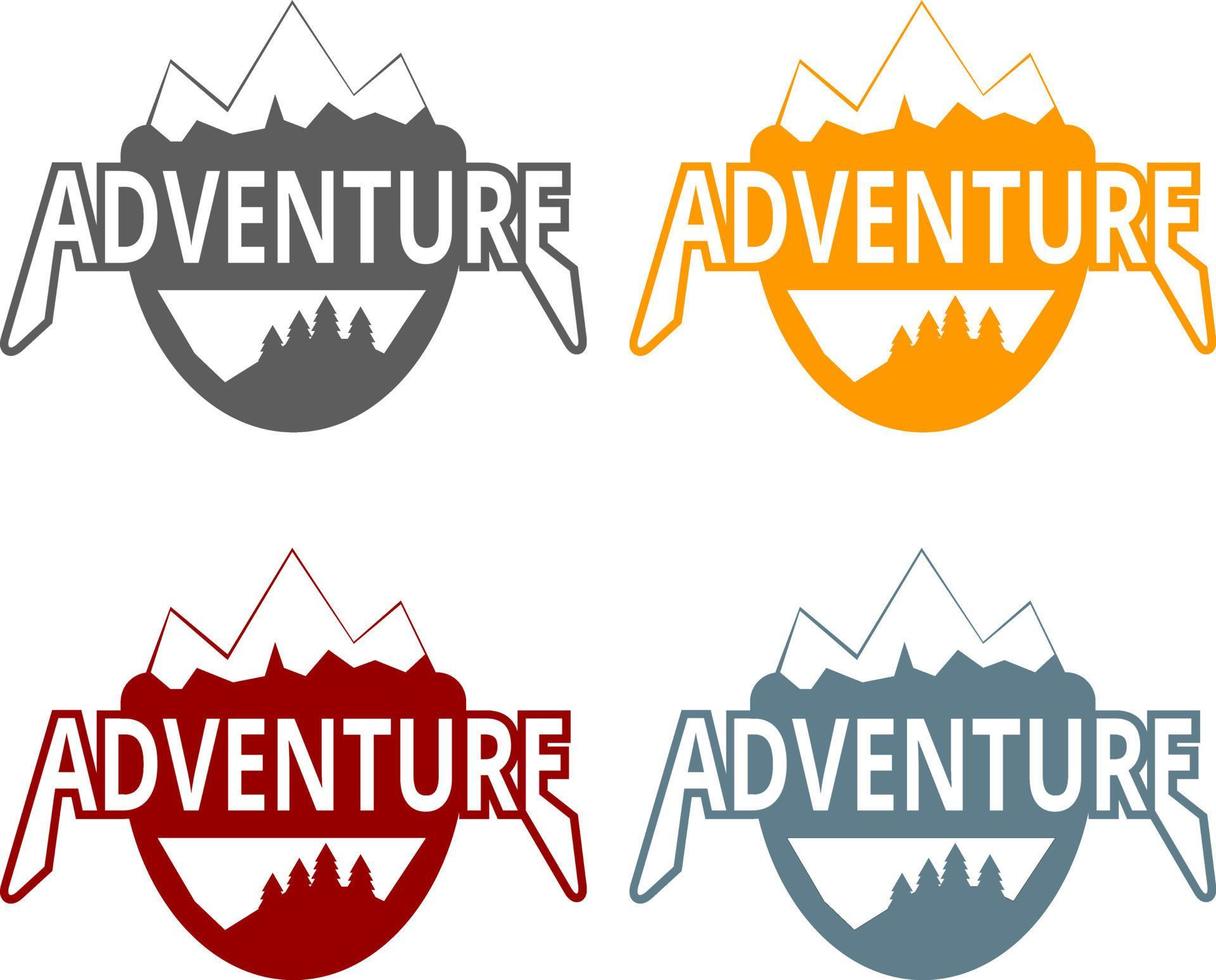 entreprise de logo d'aventure de paysage vecteur