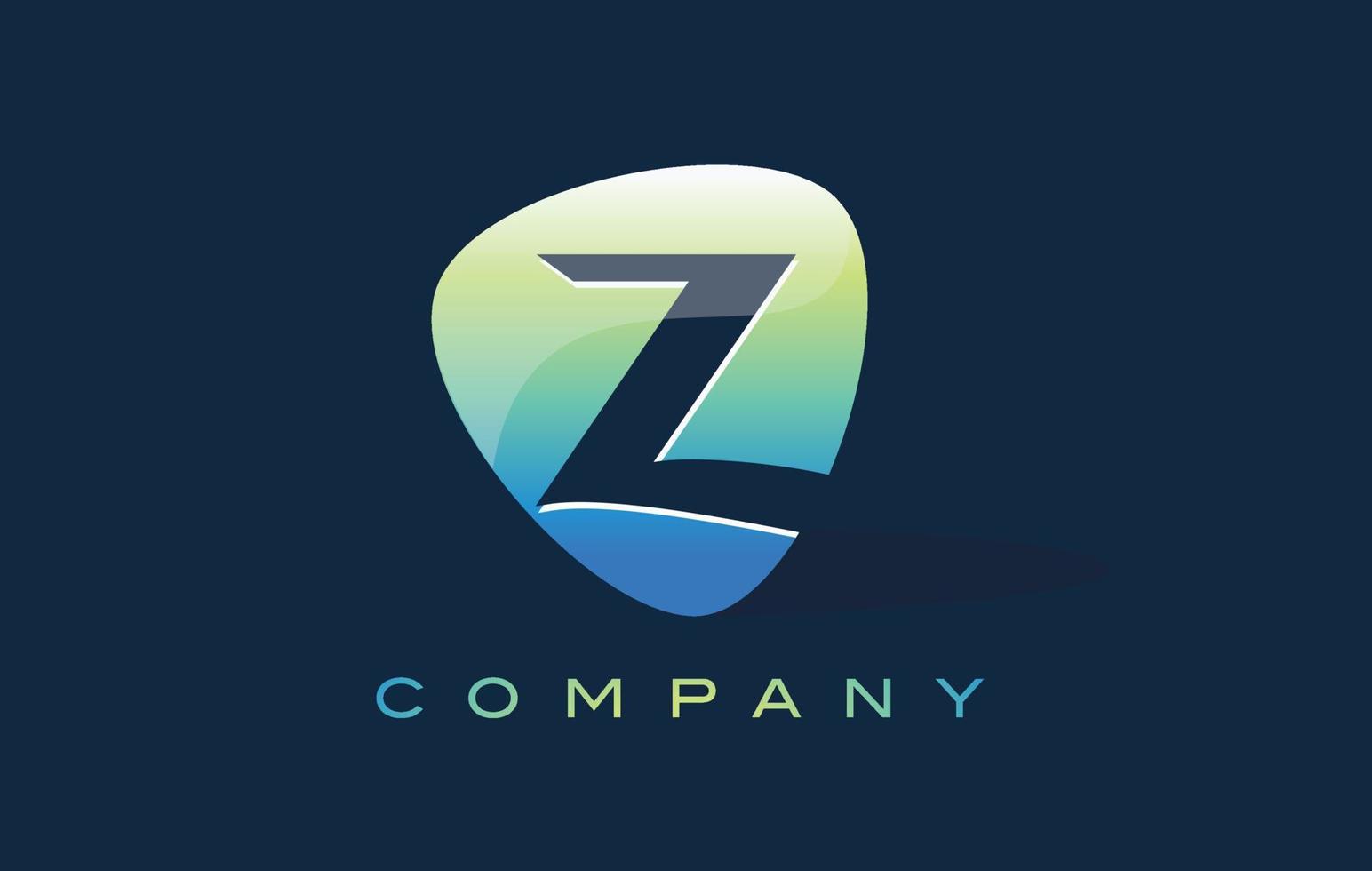 logo de lettre z. design moderne de forme ovale vecteur
