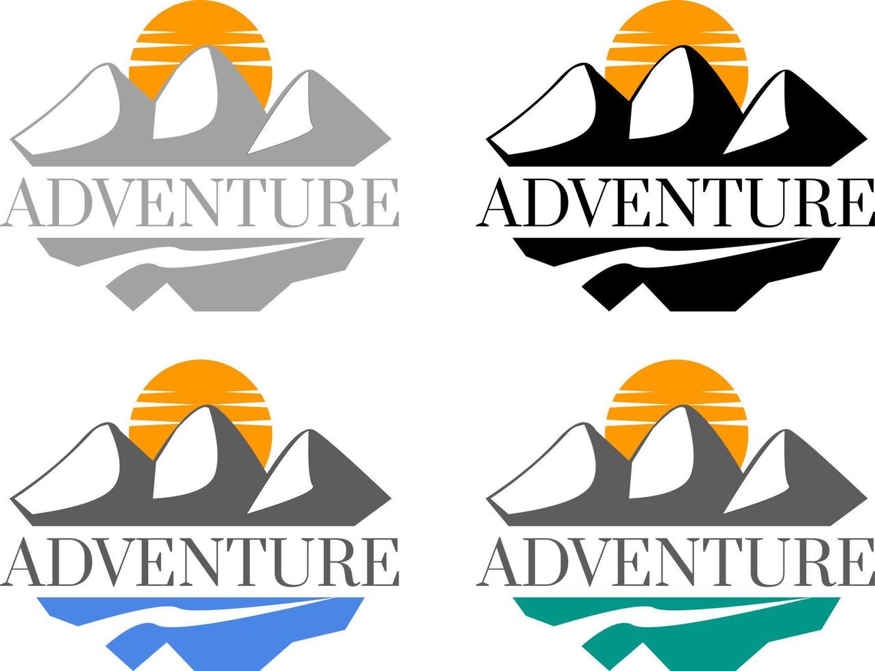 entreprise de logo d'aventure de paysage vecteur