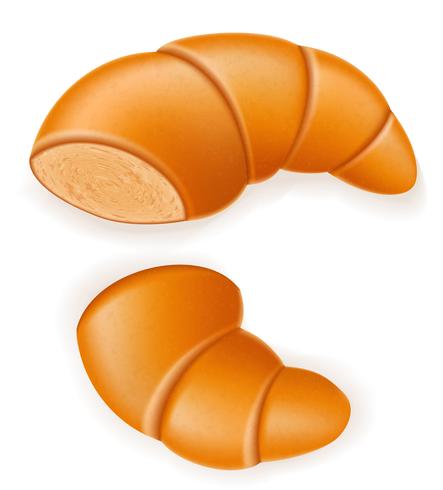 croissant croustillant l&#39;illustration vectorielle cassé vecteur