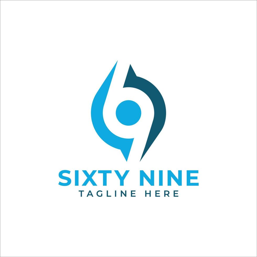 69 création de logo, soixante neuf logo vecteur gratuit