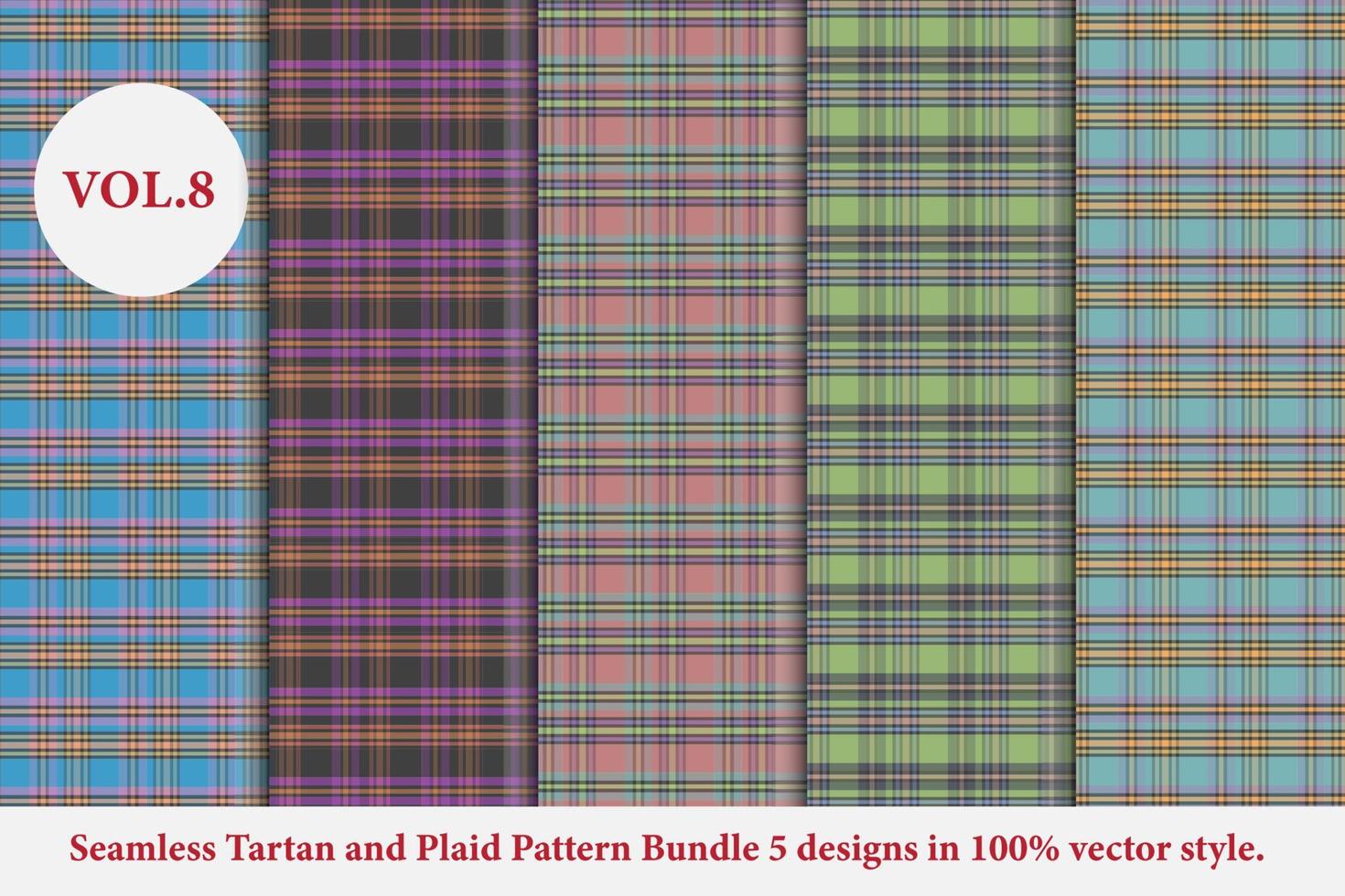 Bundle de motifs tartan et plaid vol.21, vecteur de buffle, fond d'écran en tissu, monochrome, plaid de vecteur de collection