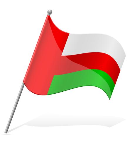 drapeau d&#39;illustration vectorielle d&#39;Oman vecteur