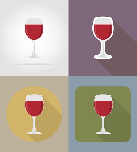 objets en verre à vin et équipement pour l&#39;illustration vectorielle de nourriture vecteur