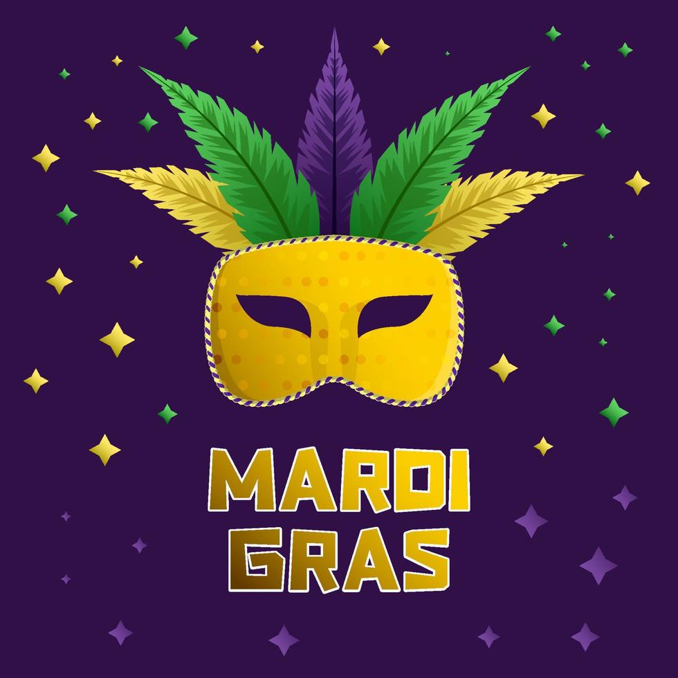 vecteur de concept de design plat mardi gras