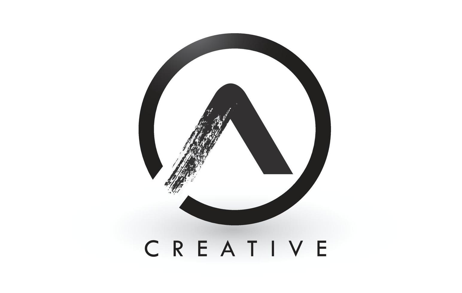 une conception de logo de lettre de brosse. logo d'icône de lettres brossées créatives. vecteur