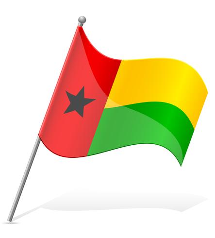 drapeau de l&#39;illustration vectorielle Guinée-Bissau vecteur