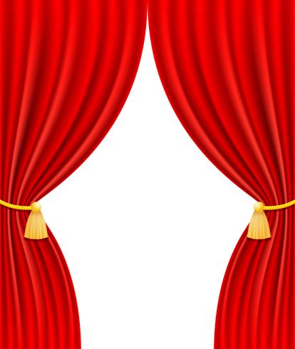illustration vectorielle de rideau de théâtre rouge vecteur