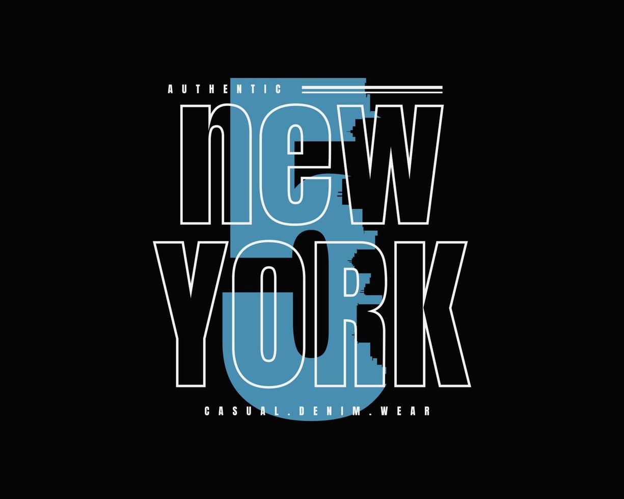 illustration vectorielle du graphique de la lettre. new york, parfait pour concevoir des t-shirts, des chemises, des sweats à capuche, etc. vecteur