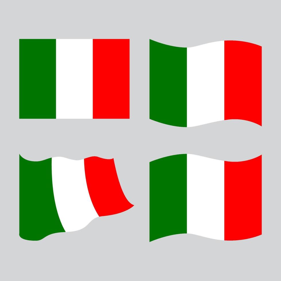 illustration du drapeau national de l'italie vecteur