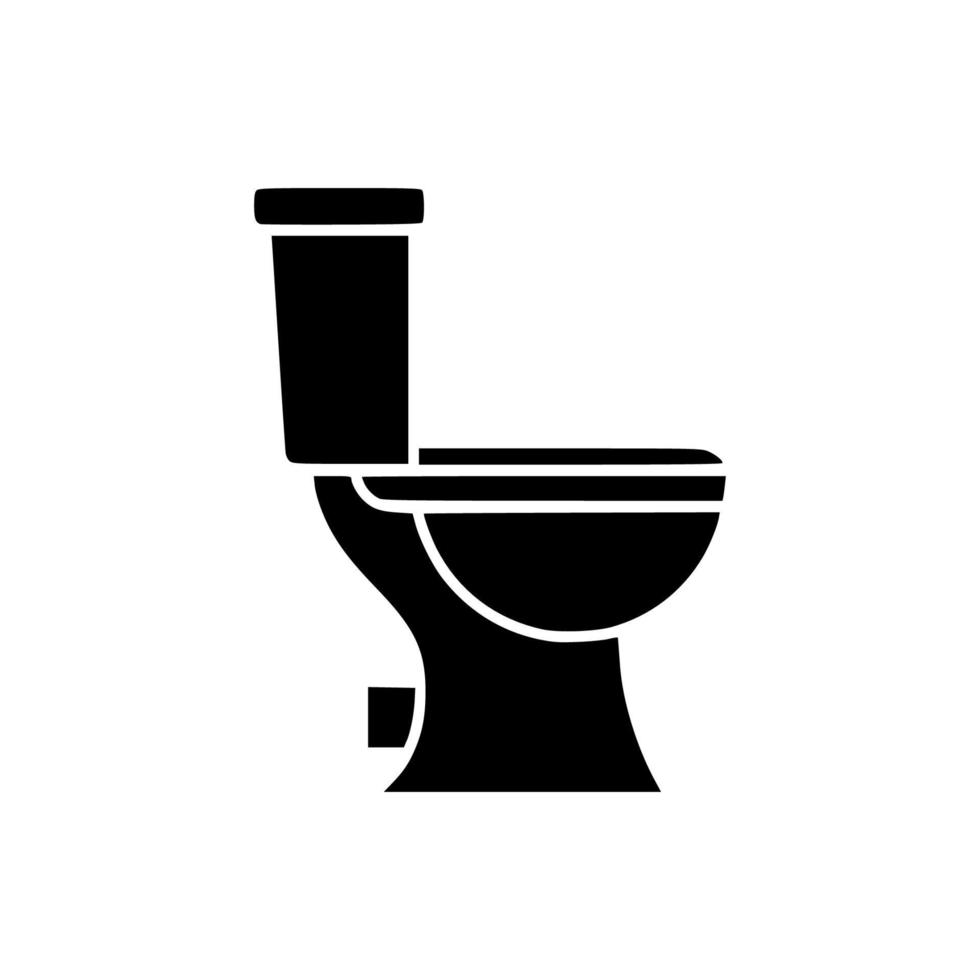 conception simple d'icône de vecteur de toilette