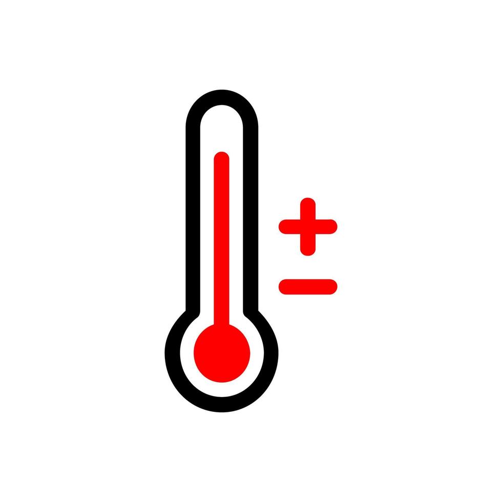 icône de thermomètre dans un design plat tendance vecteur