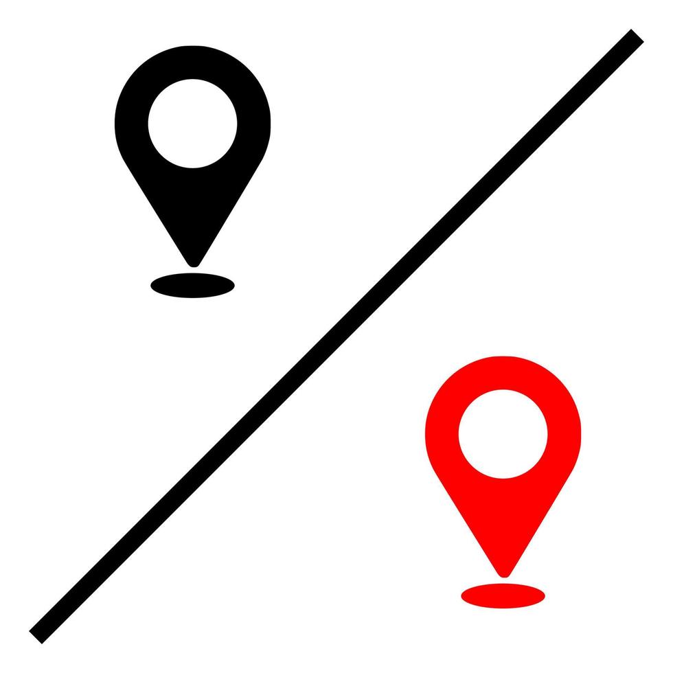 icône vectorielle de formes simples de point de localisation vecteur
