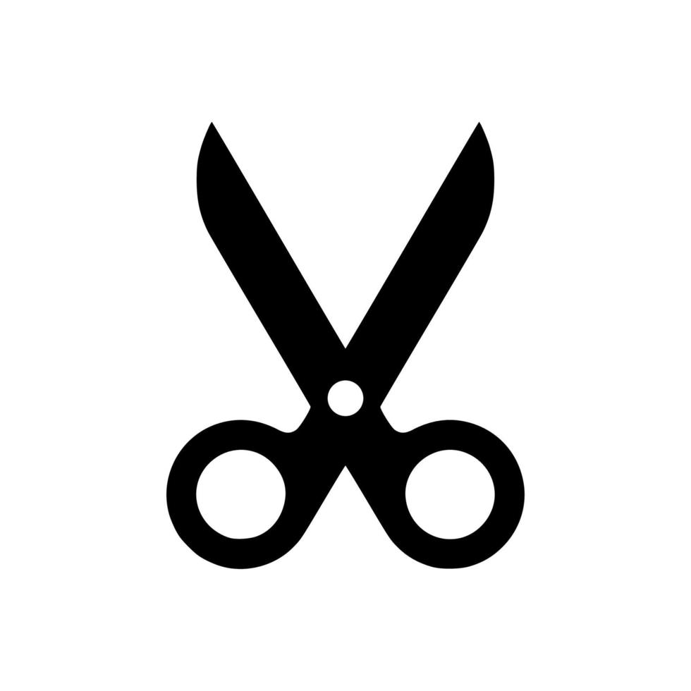 icône de glyphe de ciseaux vecteur