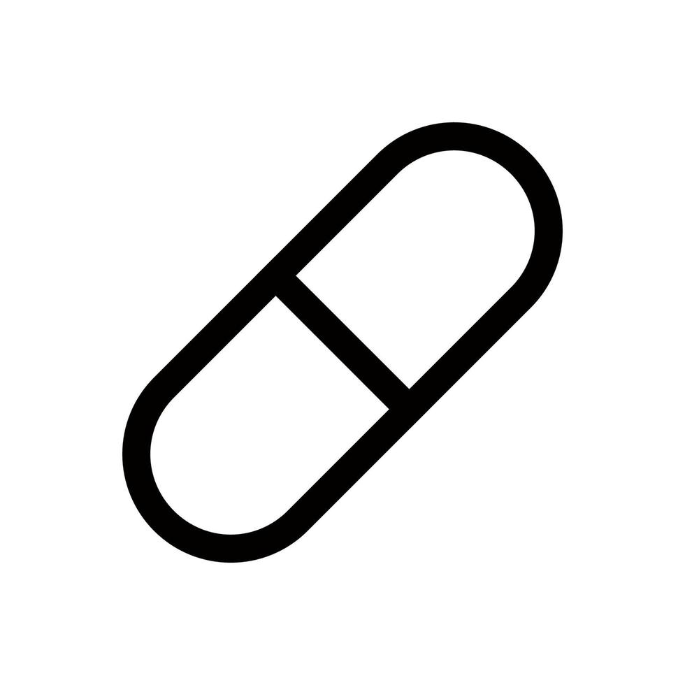icône de vecteur de capsule, icône de médecine