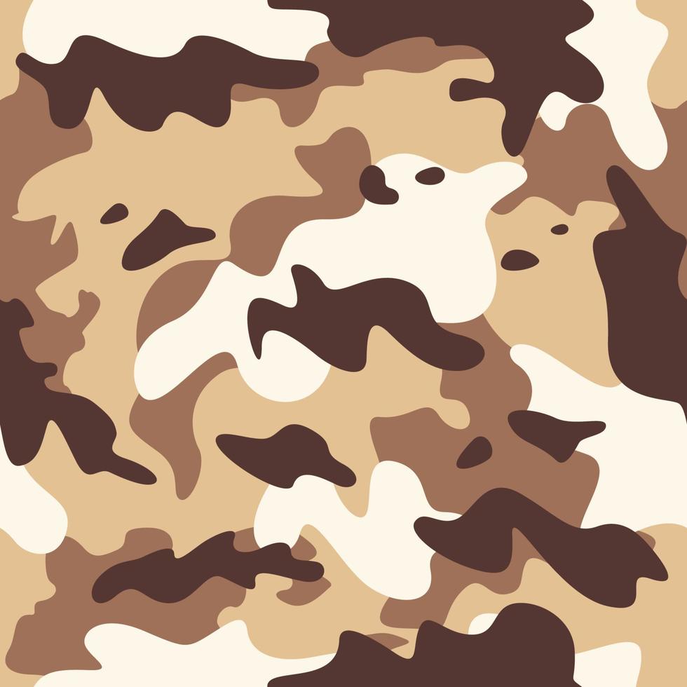 modèle sans couture marron et crème de l'armée de camouflage vecteur