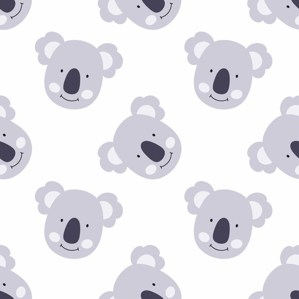 modèle sans couture avec des koalas mignons pour coudre des vêtements de bébé et imprimer sur du tissu. papier peint koala pour impression sur tissu, textiles et papier d'emballage. vecteur