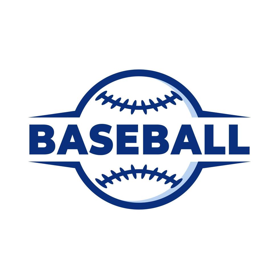 création de logo de baseball cool et simple vecteur