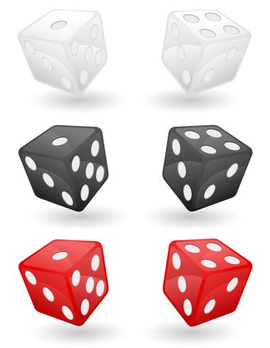 illustration vectorielle de couleur casino dés vecteur