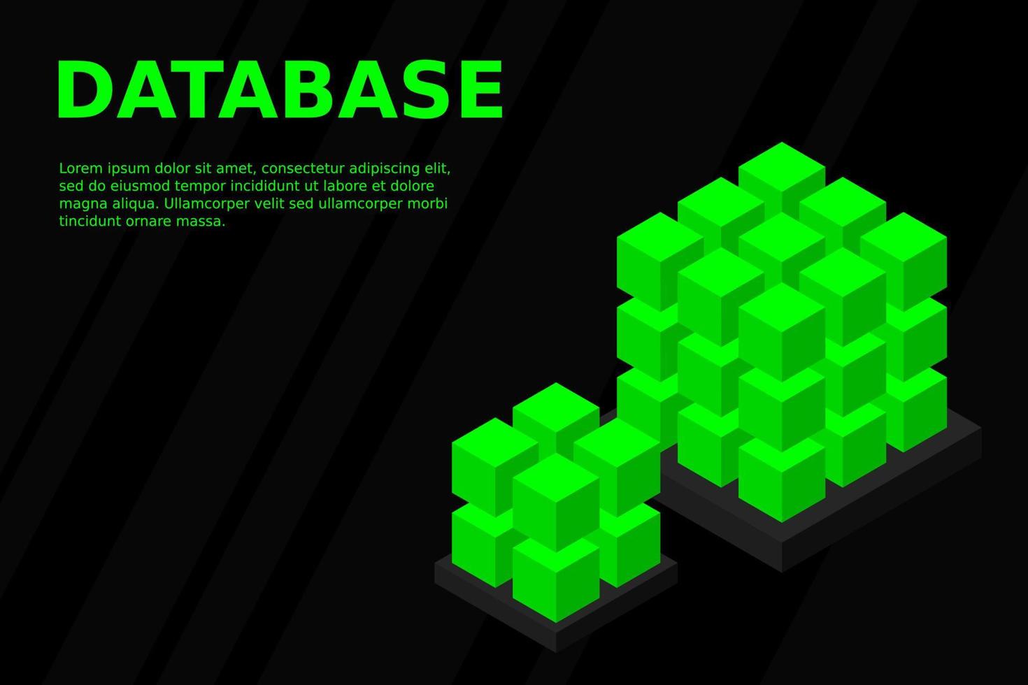 bannière web de technologie numérique isométrique. algorithmes d'apprentissage automatique de Big Data. analyse et informations vecteur