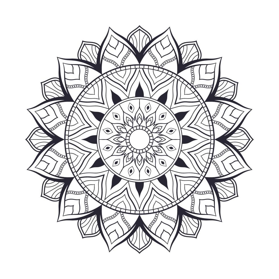 conception de mandala de fleurs vecteur