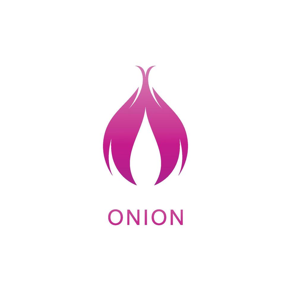 vecteur de logo d'oignon, icône d'oignon rouge. illustration simple symbole d'oignon