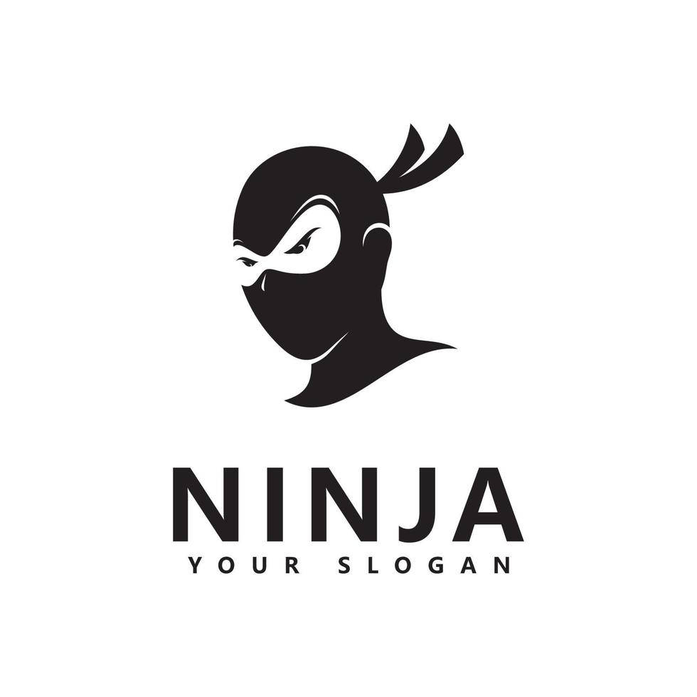 Illustration vectorielle de l'icône du logo ninja vecteur