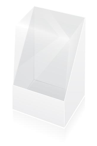 illustration vectorielle de boîte d&#39;emballage transparente vecteur