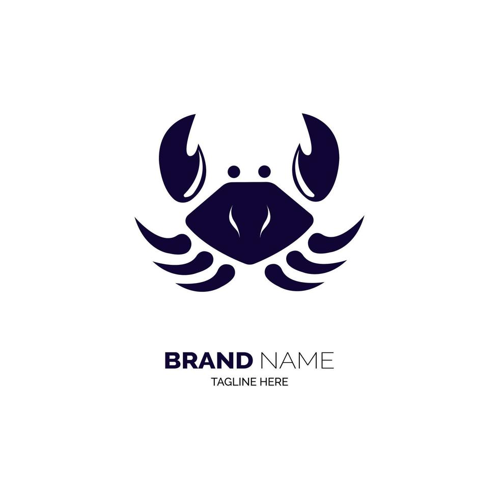 vecteur de conception de modèle de logo de crabe pour la marque ou l'entreprise et autre