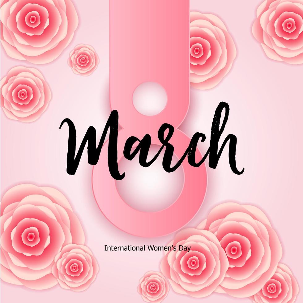 carte de voeux journée de la femme 8 mars illustration vectorielle vecteur