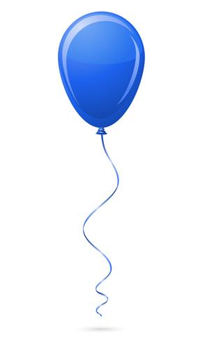 illustration vectorielle ballon bleu vecteur
