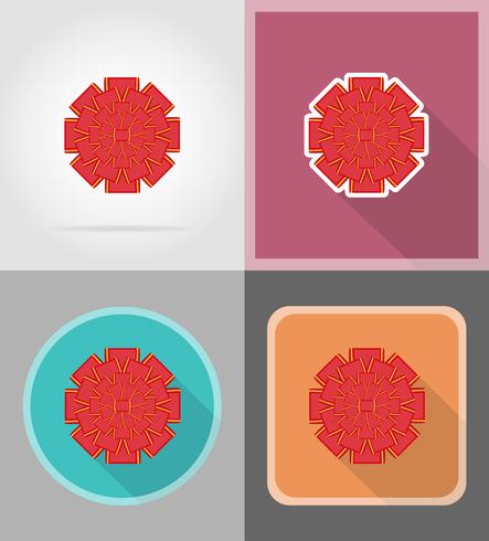 arc rouge pour les icônes plat cadeau vector illustration