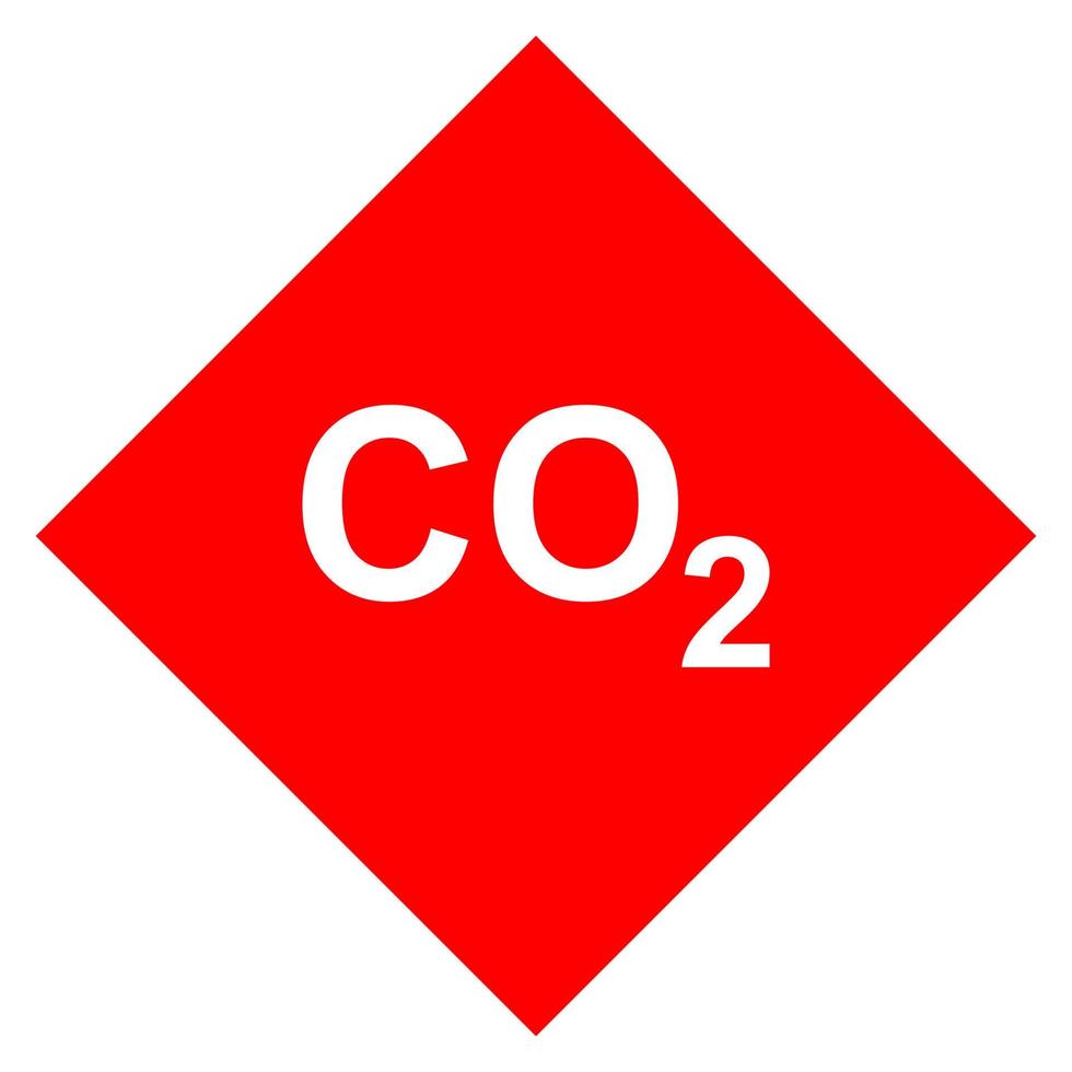 signal de co2 sur fond blanc vecteur