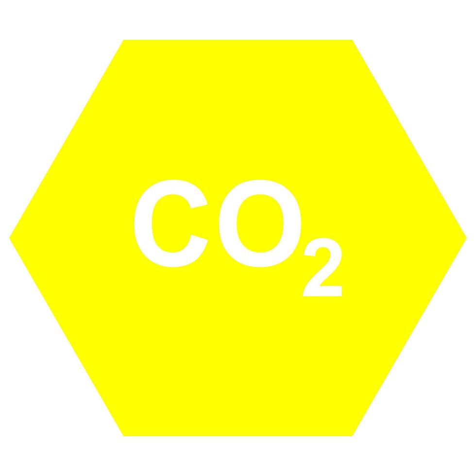 signal de co2 sur fond blanc vecteur