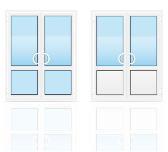 illustration vectorielle de portes transparentes en plastique vecteur