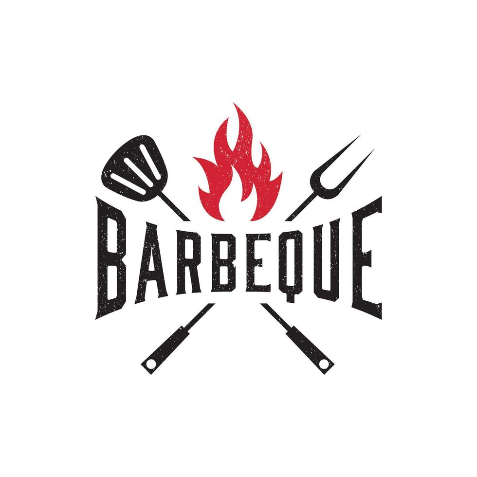 vecteur de modèle de conception de logo de barbecue