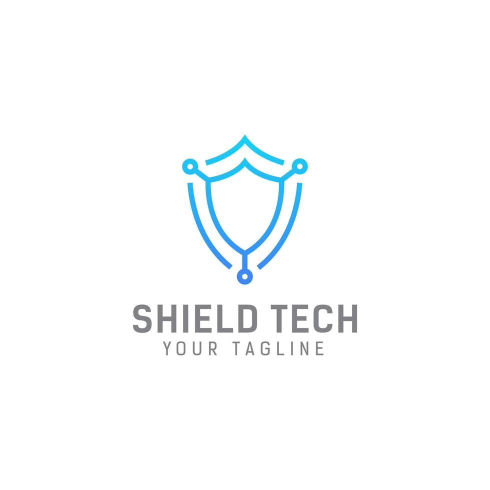 modèle de conception de logo de technologie de sécurité vecteur