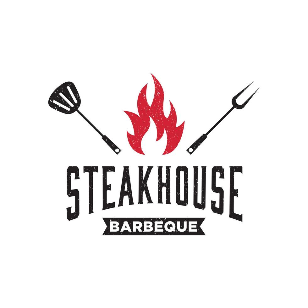 vecteur de modèle de conception de logo de barbecue