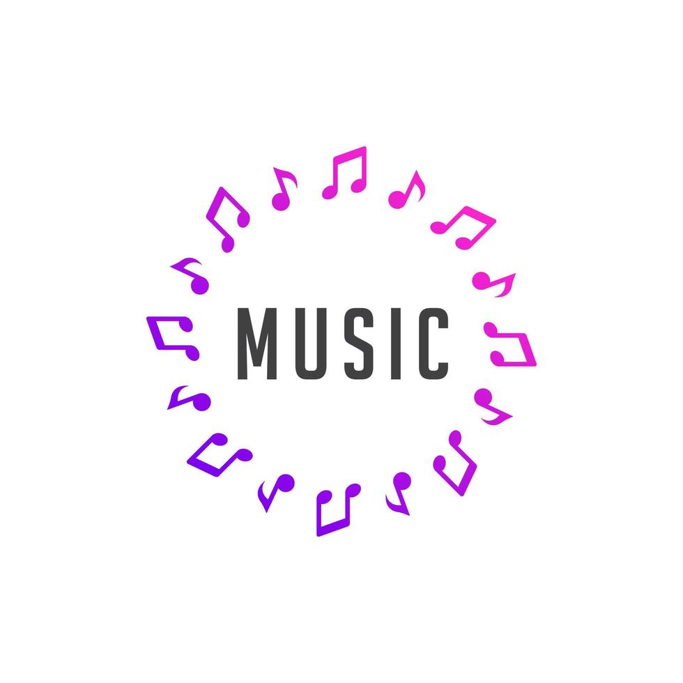 modèle de conception de logo de musique vecteur