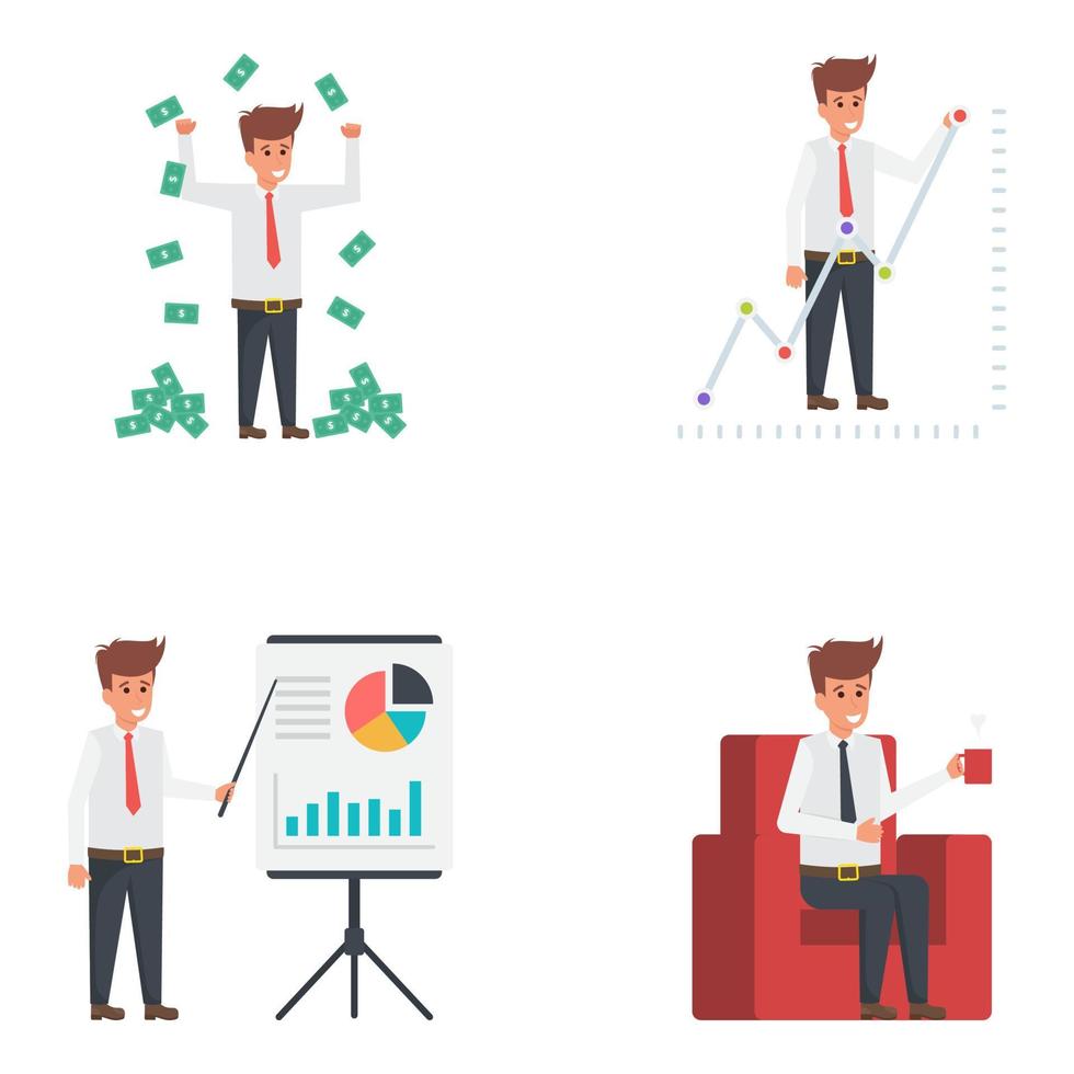 concepts d'analyste d'affaires vecteur