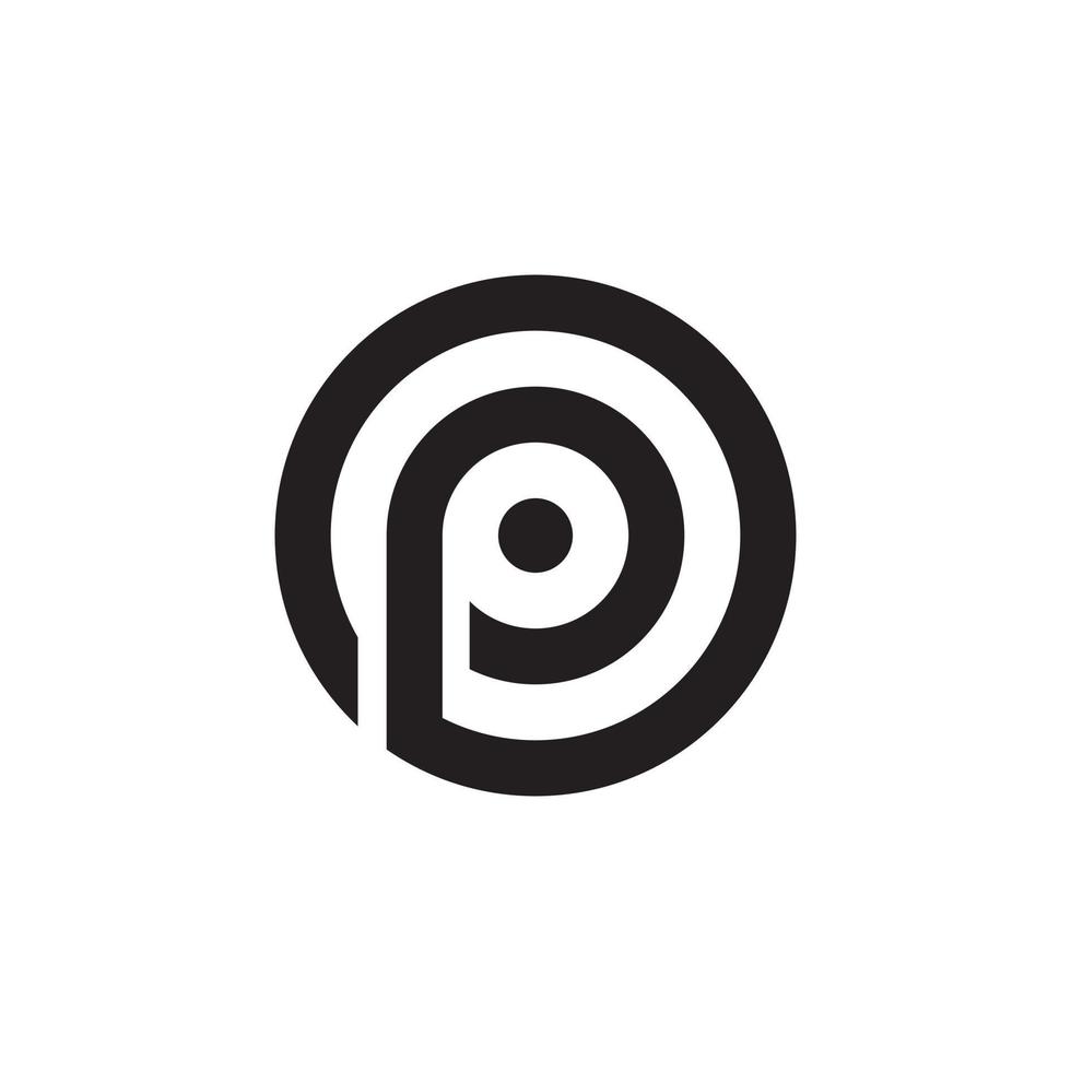 modèle de conception de logo lettre p vecteur
