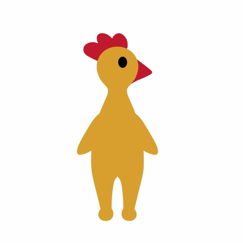 jouet de poulet mignon pour chiens. caractère vectoriel dans le style doodle.