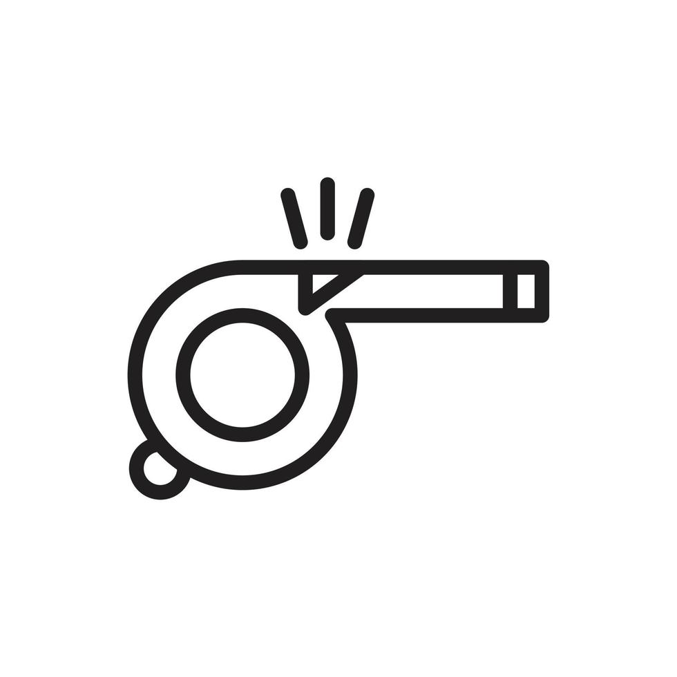 modèle d'icône de sifflet couleur noire modifiable. sifflet icône icône symbole plat illustration vectorielle pour la conception graphique et web. vecteur