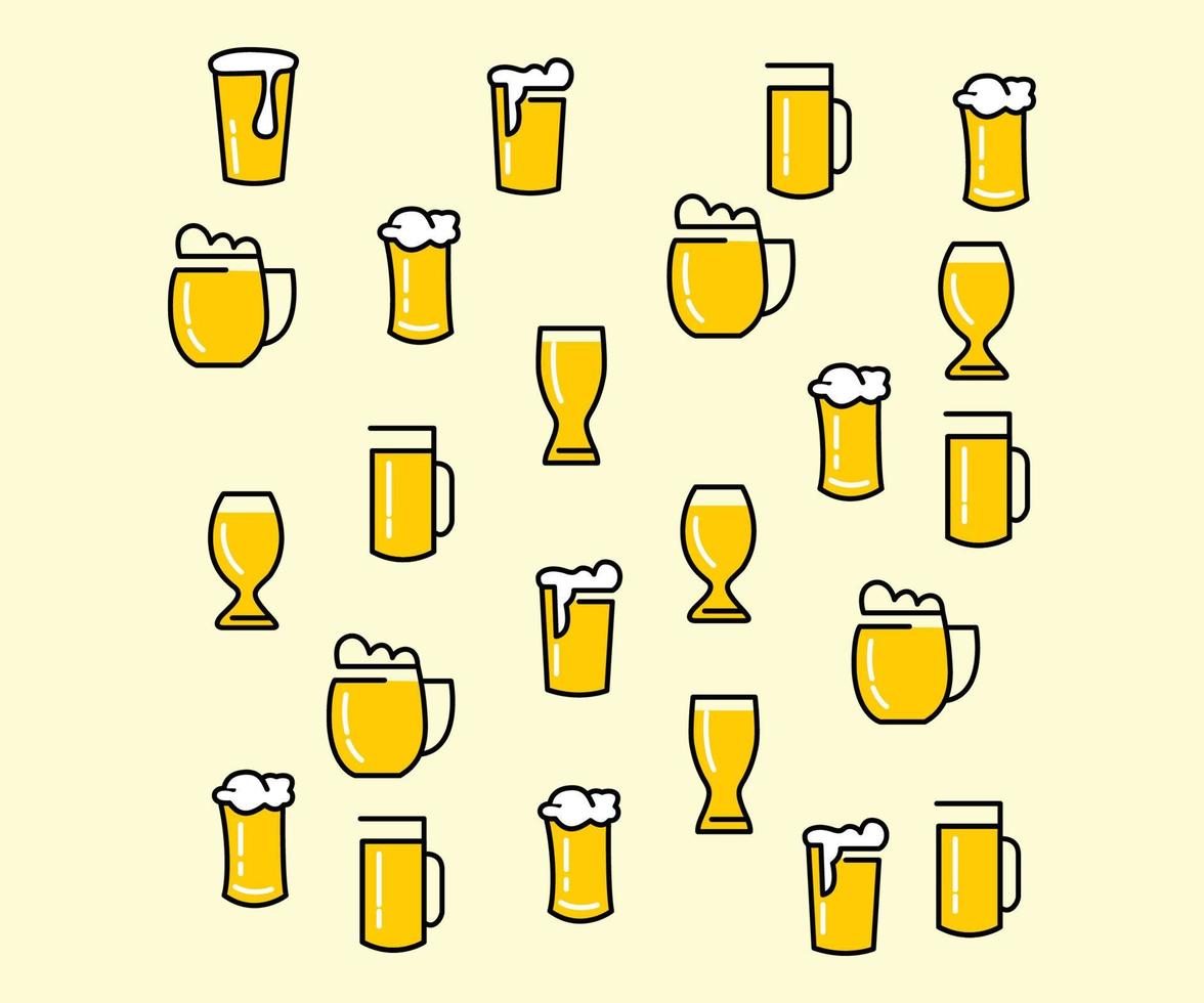 fichier vectoriel de modèle de bière