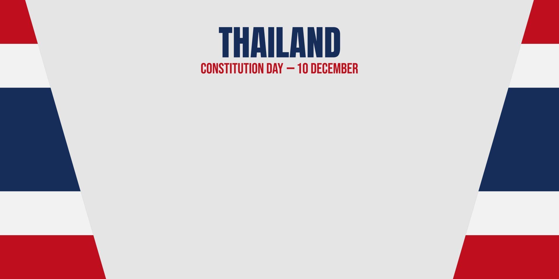 illustration vectorielle de fond de jour de la constitution de la thaïlande et espace de copie. approprié pour être placé sur le contenu avec ce thème. drapeau de la thaïlande vecteur