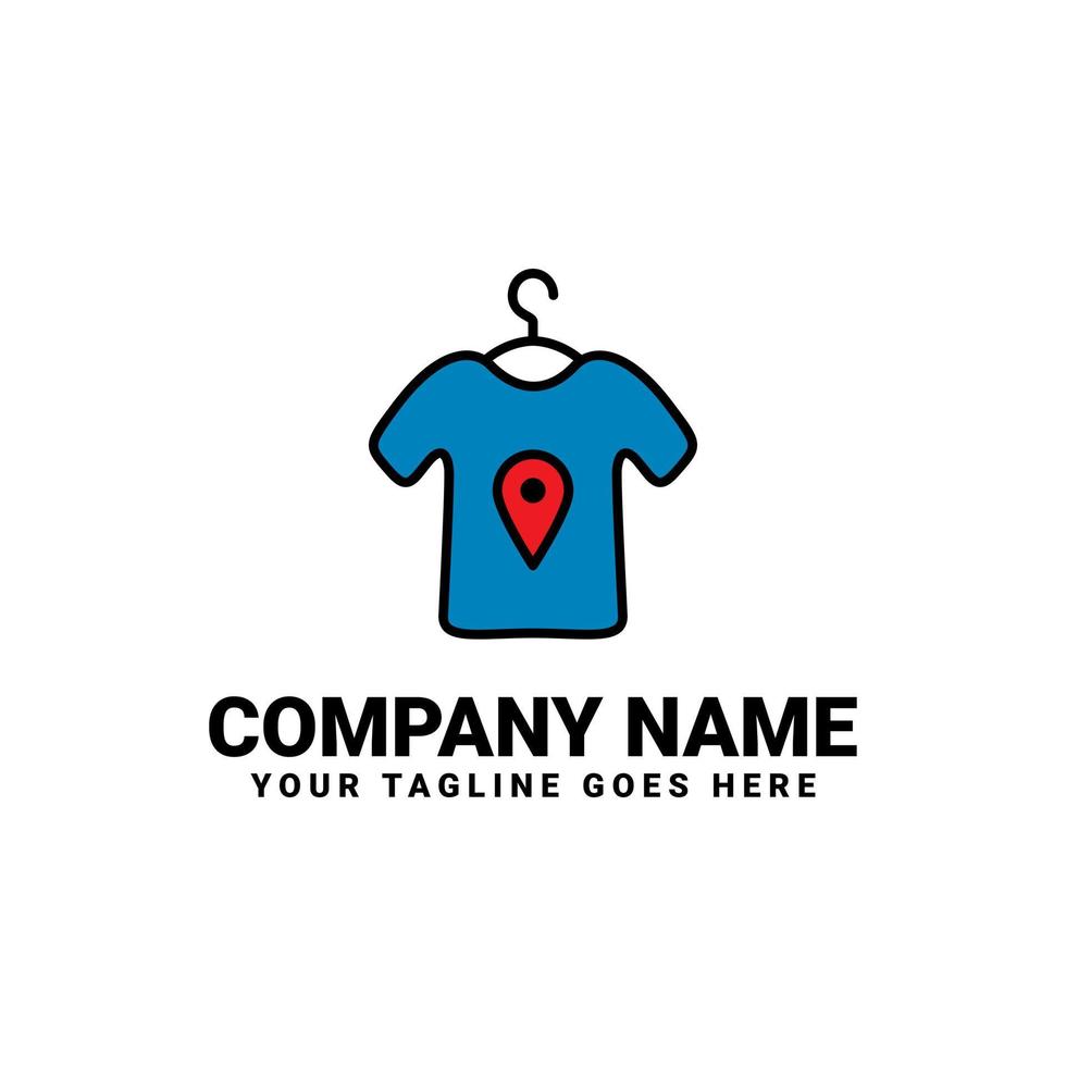 vêtements, t-shirts, cintres, point, emplacements, pour les conceptions de logo de magasin de mode vecteur