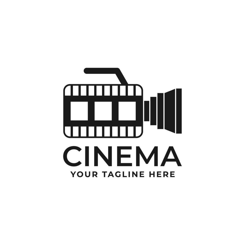 modèle de vecteur de conception de logo de caméra de film