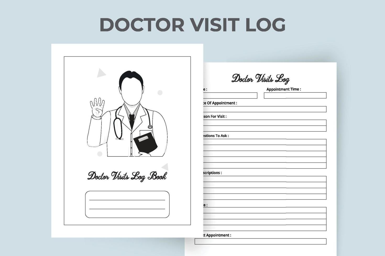 carnet de santé: carnet de visite médicale, pour suivre vos visites  médicales, vos médicaments,vos vaccinations et vos rendez-vous 120 page 6*9  inch